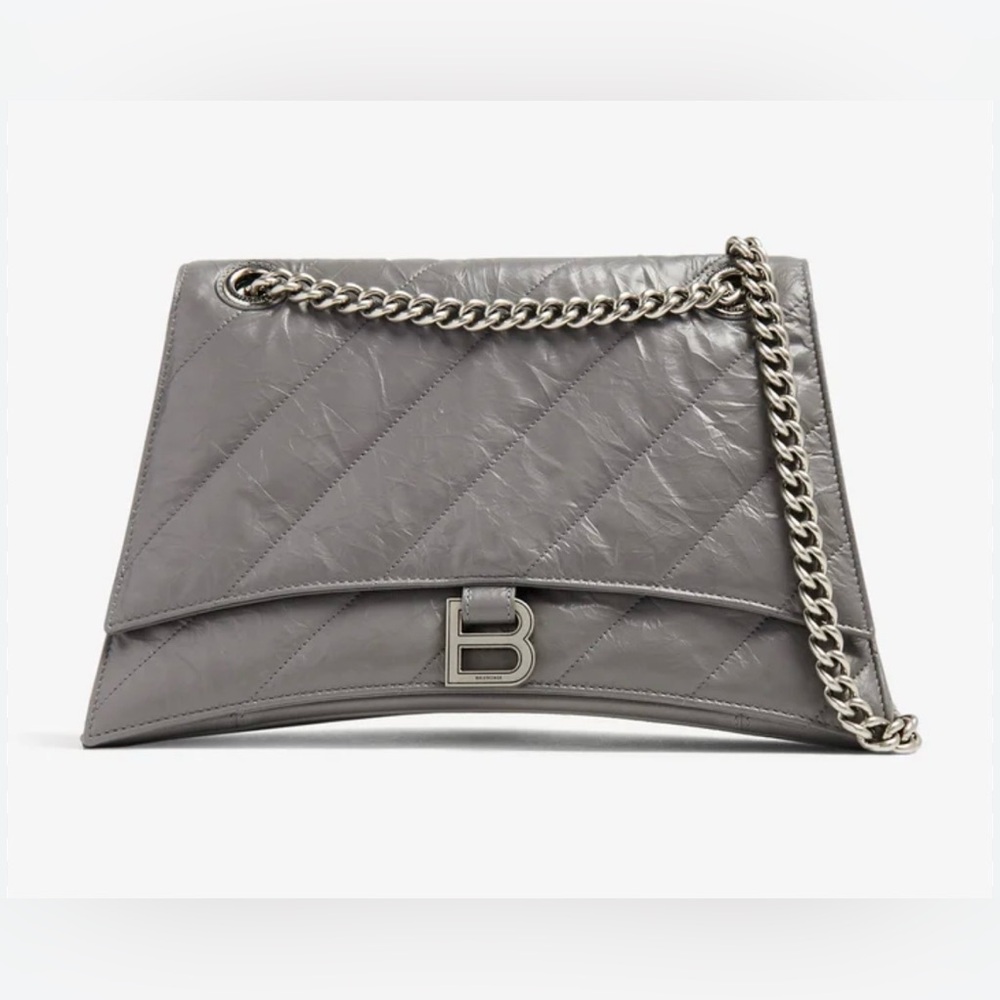 BALENCIAGA Crush medium chain bag in Grey